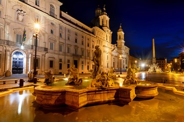 noche fontana del moro piazza navona