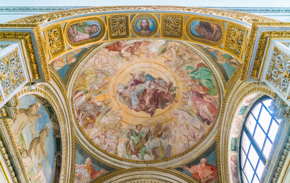 ceiling painting santa maria in trastevere